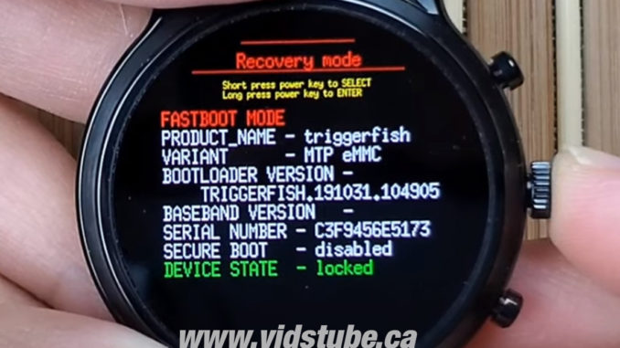 Wear OS smartwatch recovery mode